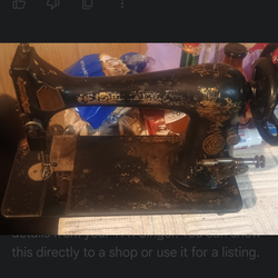 Antique 1911 Singer Model 27 Treadle Sewing Machine with "Lotus" Decals