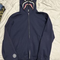 Bape Shark Hoodie Navy XL