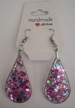 Handmade Resin Teardrop Earrings