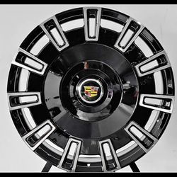 26" INCH CADILLAC ESCALADE WHEELS CUSTOM LUXURY GLOSS BLACK MACHINED RIMS ESV V Tires and wheels