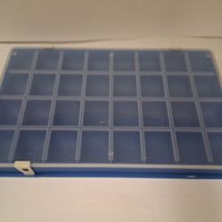 32 compartment divided storage container with snap on cover (1 clip is missing) $5 FIRMprice is firm
cash only
all sales final
fcfs
no holds
no refund