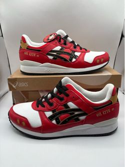 ASICS Gel-Lyte III 3 OG Red Black Daruma Doll Men's Size 10