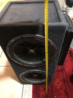 Double kicker with amp mounted