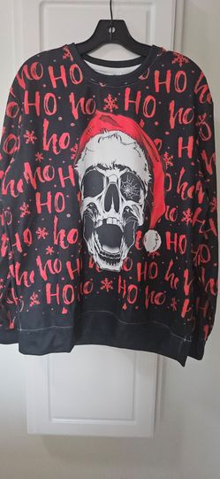 Skull Santa Ho Ho Ho Christmas Sweatshirt