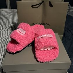 Balenciaga Fur Slides