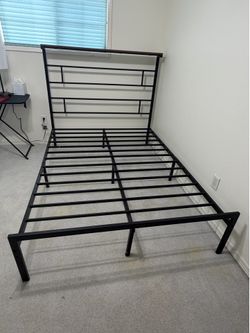 Full size bedframe and mattress