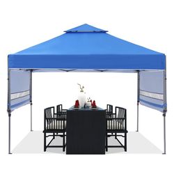 Blue & Khaki Canopy 11x11 - If Posted It’s Available 