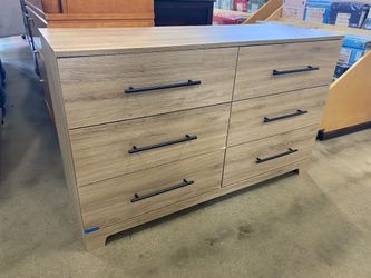 SOUTH SHORE Prima 6 Drawer Lightwood Dresser