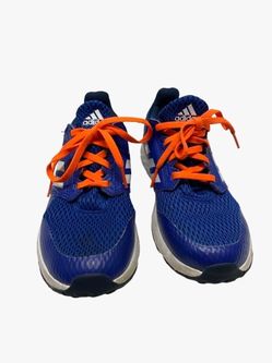 Adidas Kids Blue Orange Athletic Sneakers Size 3 Pre Owned