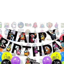 Among Us Birthday Letter Banner