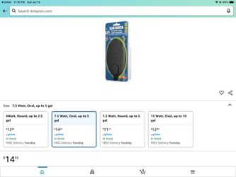 Hydor oval In Tank 5 Gallon Water Heater 