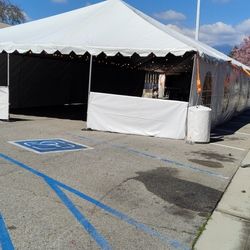 white tent 30x90 tables chairs tablecloths only RT