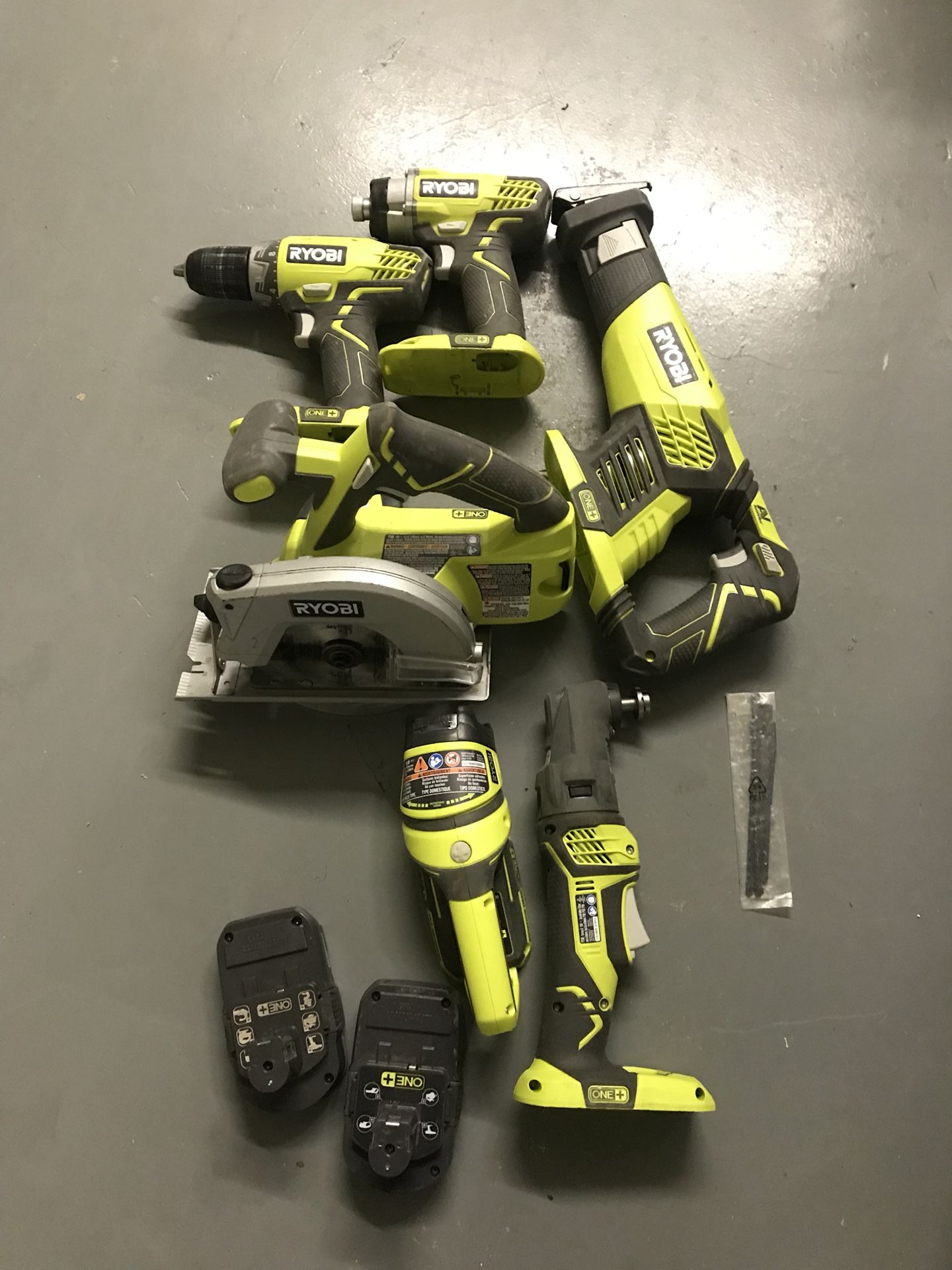 Ryobi 18v 6pcs Set With Battery And Charger