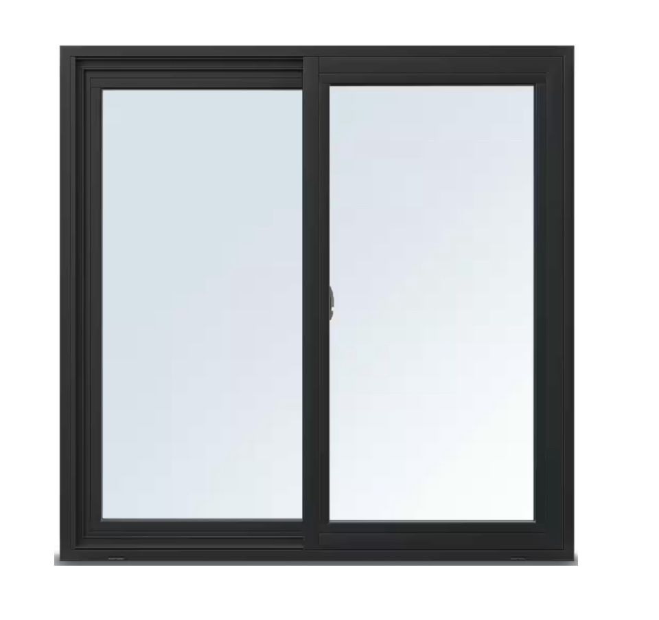 Andersen 59-1/2 in. x 47-1/2 in. 100 Series XO (Active Left) Black Gliding Composite Window w/Black Int & Hdw, Smartsun Glass