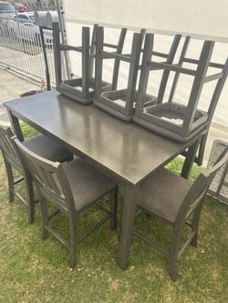 Comedor De 6 Sillas Gris
