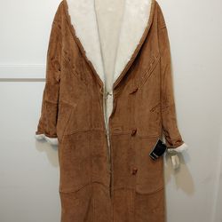 Coat, 100% Genuine Leather, Size M, New