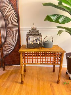 Bamboo side table