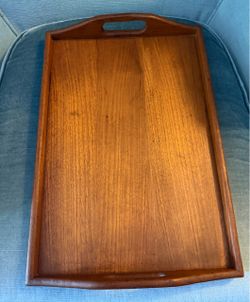 Teak Wood Serving Tray with Handles