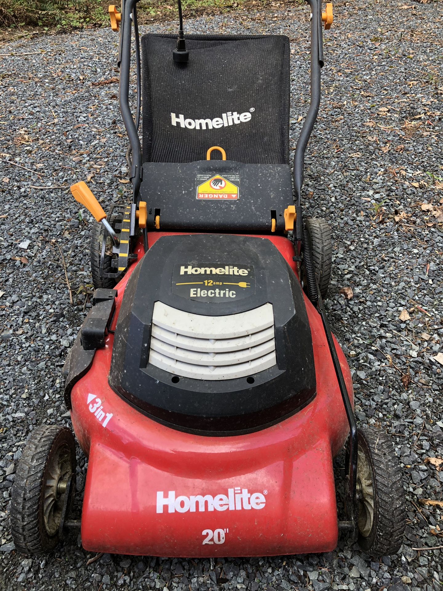 Homelite corded electric lawn mower