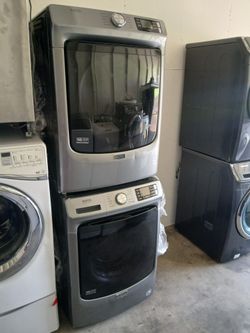 MAYTAG EXTRA POWER COMMERCIAL QUALITY FRONT LOAD WASHER AND GAS DRYER