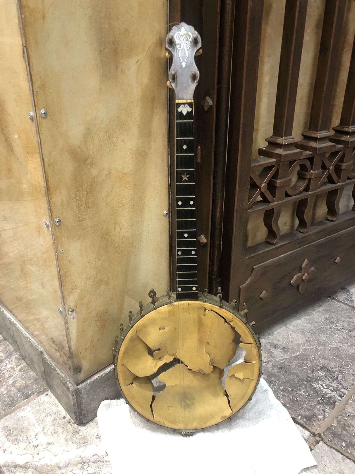 Vintage Vega Style M Tubaphone Banjo 1921 Boston Mass TU-BA-PHONE,Vega Banjo,banjo,vintage Banjo,tubaphone Tenor Banjo,