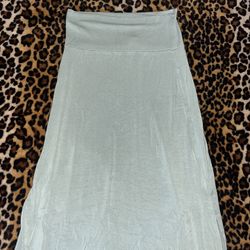Mint green long skirt 