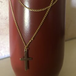 Cross Pendant With Chain Necklace 