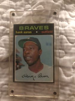 1971 hank Aaron MLB baseball card Topps