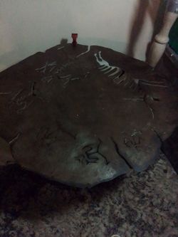 Cast iron table laser cut out one of a kind decor