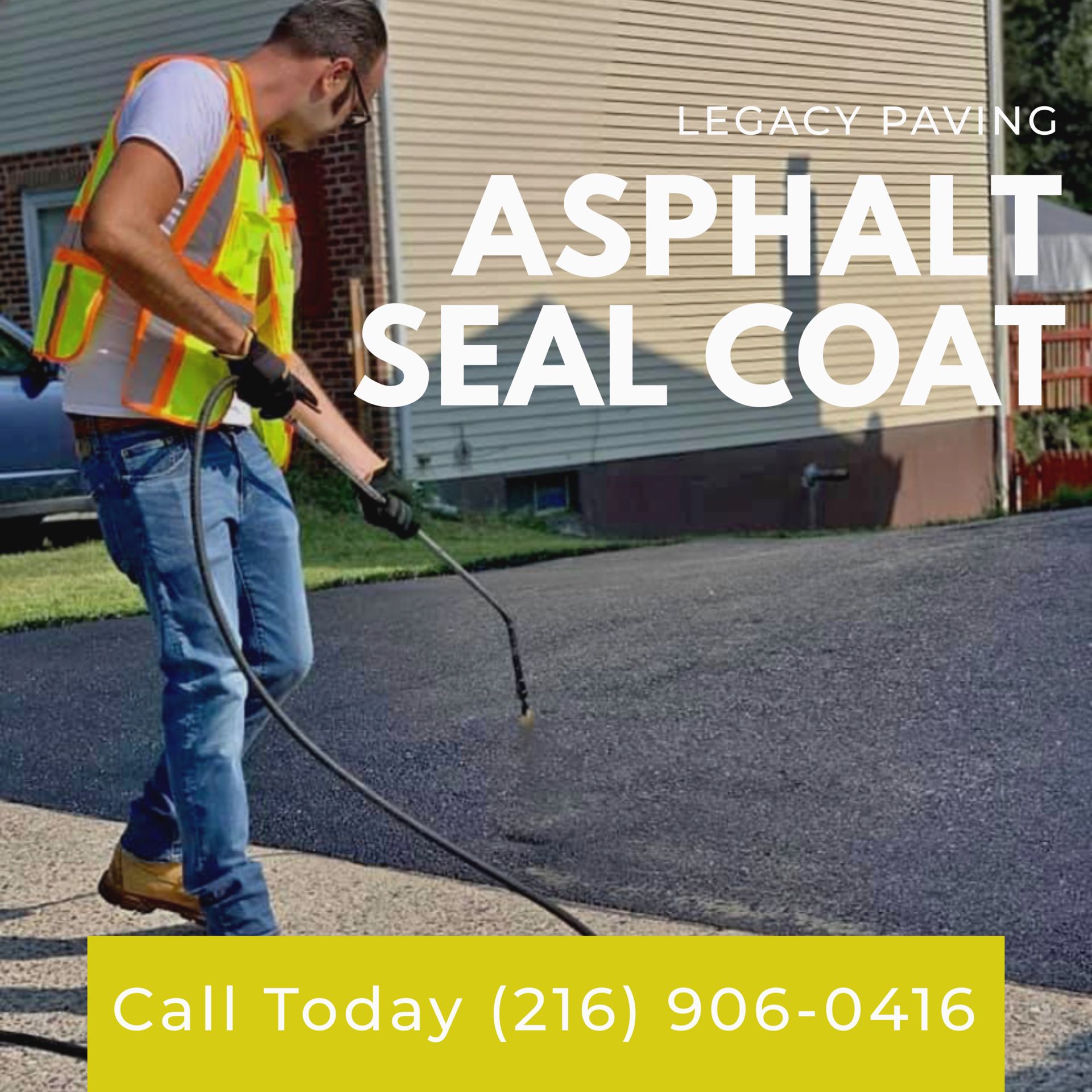 Asphalt paving and seal coating