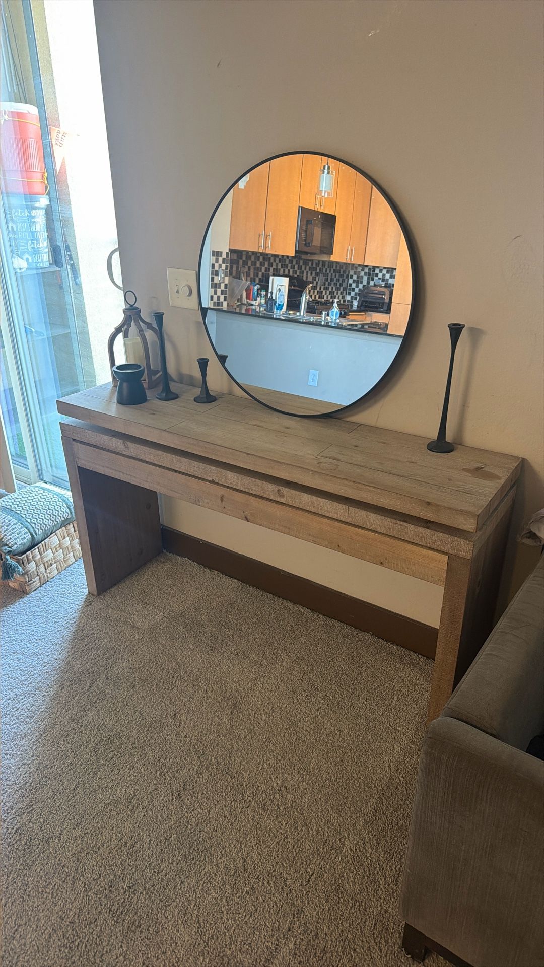 58” Wooden Console Table Sofa Table for Livingroom, Bedroom, Entryway