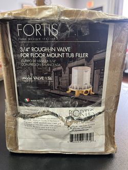 3/4” Rough-in Valve For Floor Mount Tub Filler Fortis