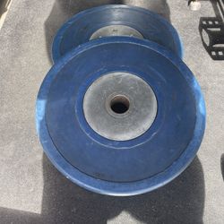 45 lbs  Olympic Bumper Weight Plates…. Home Gym Fitness For Less….