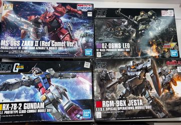Lot of 4 Gundam Model Kits HG 1/144 - As-Is / Parts Lot