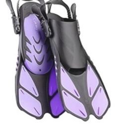 New Kids Snorkel Fins. S/M JR 9-13 Purple 