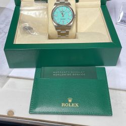 Rolex Oyster perpetual 41mm tiffany blue
