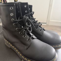 Dr. Martens 1460 W Nappa Leather Boots - Black - Size 8 Women's