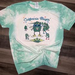 Custom Bleached CALIFORNIA BLAZIN’ Shirt Unisex Sz M 