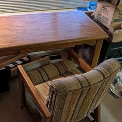Solid Desk With Chair