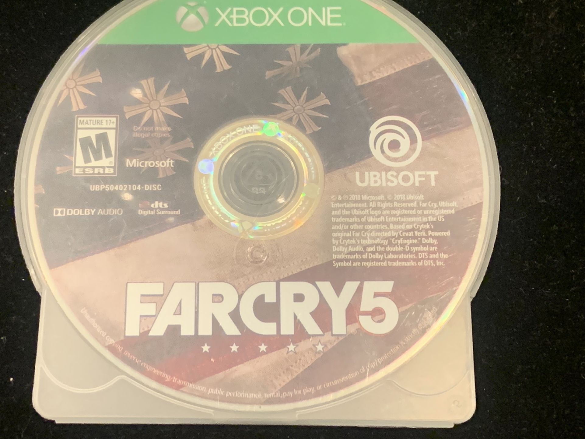 Far Cry 5 (Xbox One, 2018)Game Disc(Post Nintendo Era)