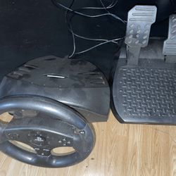 PS4 T-80 Steering Wheel & Pedal 