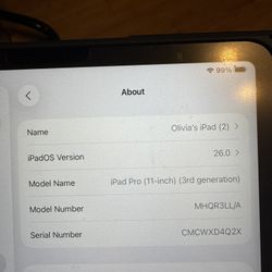 iPad Pro 11in 2021 128gb