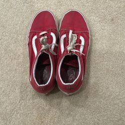 Crimson Vans Size 8.5 Men’s 