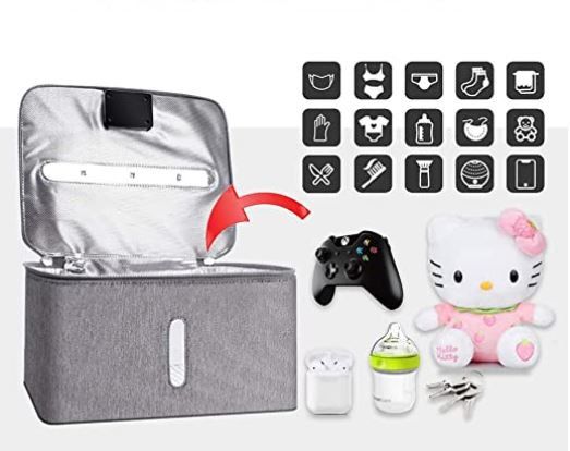 No More Germs! UVC LED Cleaner Bag for Phone, Baby Stuff, Beauty Tools, Jewelry, 99% Cleaned!