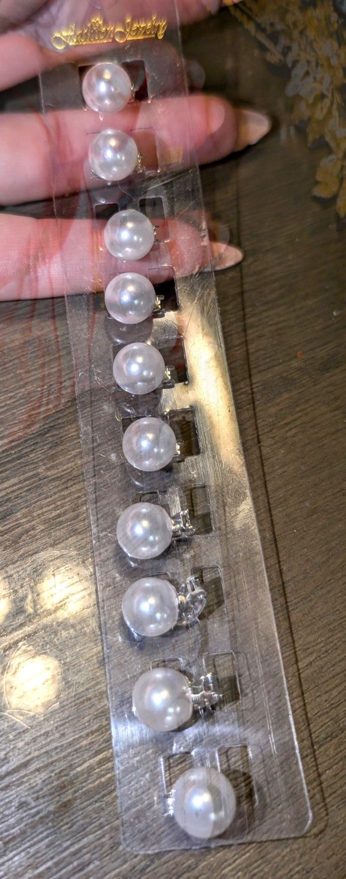 Silver And Pearl Hair Clips For Flower Girl