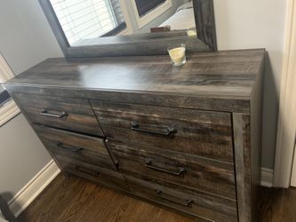 Dresser And Mirror Grey Denver