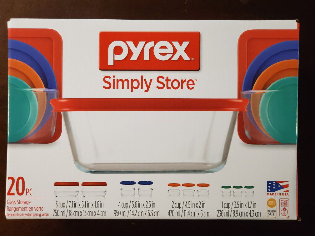 Pyrex 20-Piece Glass Storage Set
