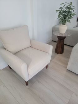 Cream/Beige chair/ arm chair