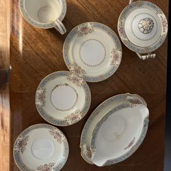 Rare Noritake Celanese flora/gold “Made In Occupied Japan” China Set 