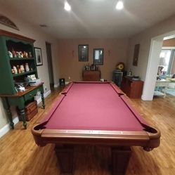 Oak Pool Table 